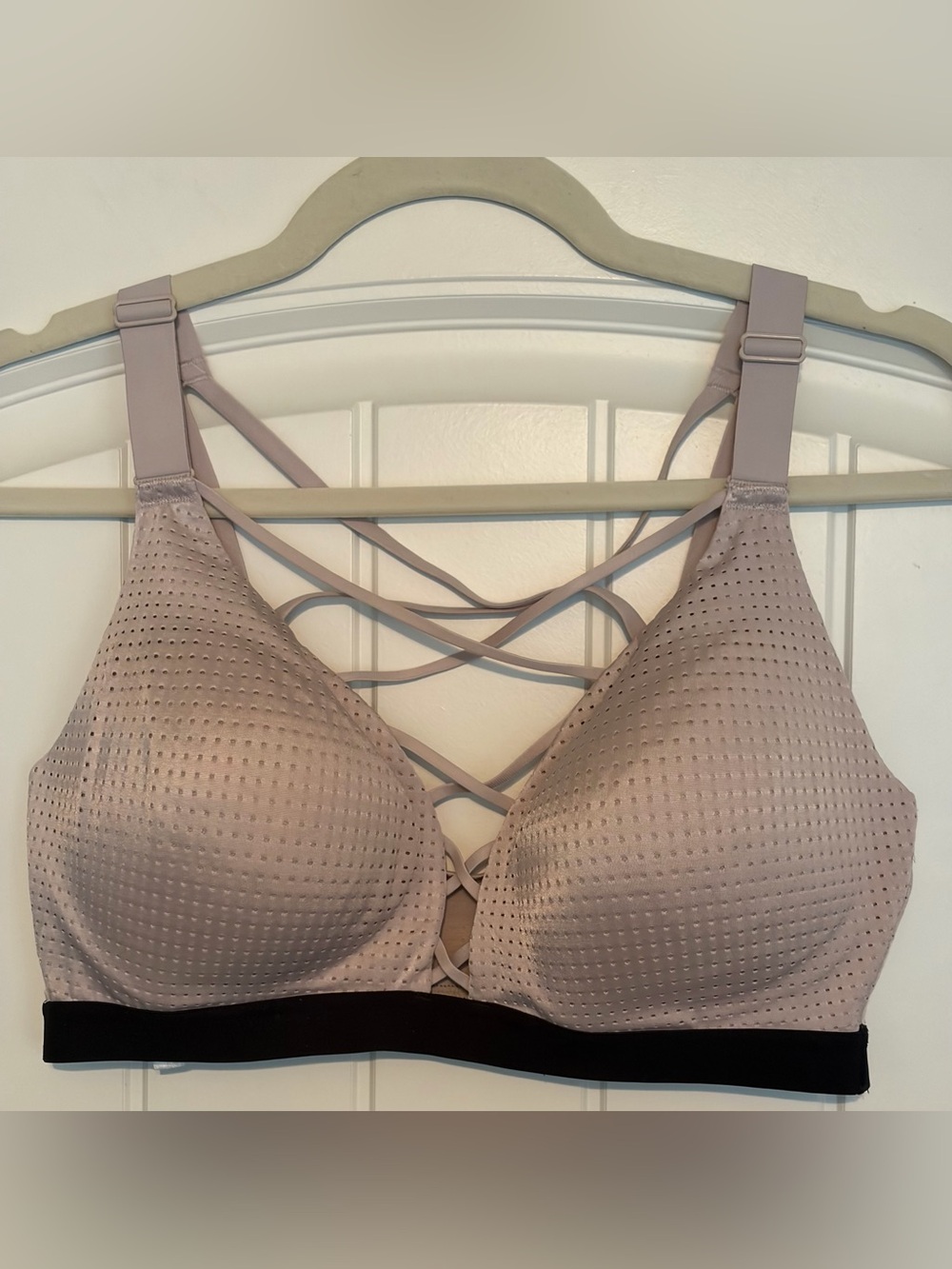 Victoria's Secret Light Mauve Padded Bra with Crisscross Back